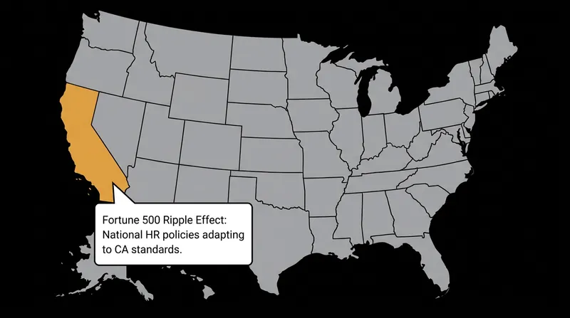 Because large corporations often standardize policies nationally, California's law is expected to impact workers nationwide.