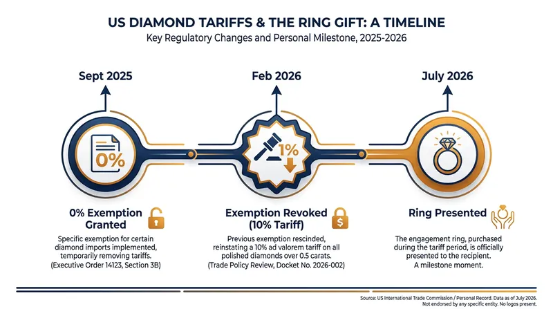 The timeline of trade negotiations contradicts claims that the ring secured the tariff relief.