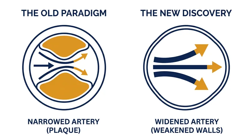 The study found that arterial widening (ectasia), rather than plaque buildup, is the structural failure behind lacunar strokes.