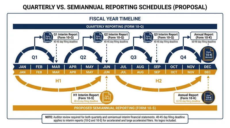 How the proposed Form 10-S would alter the annual compliance calendar.