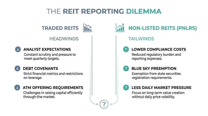 Why non-listed REITs are more likely to adopt the SEC's semiannual reporting option than their publicly traded peers.