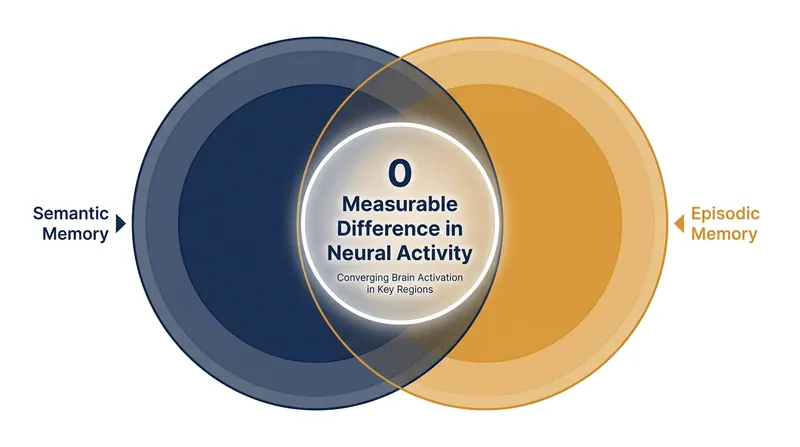 Scans showed no measurable difference in the neural networks activated during successful retrieval of facts versus experiences.