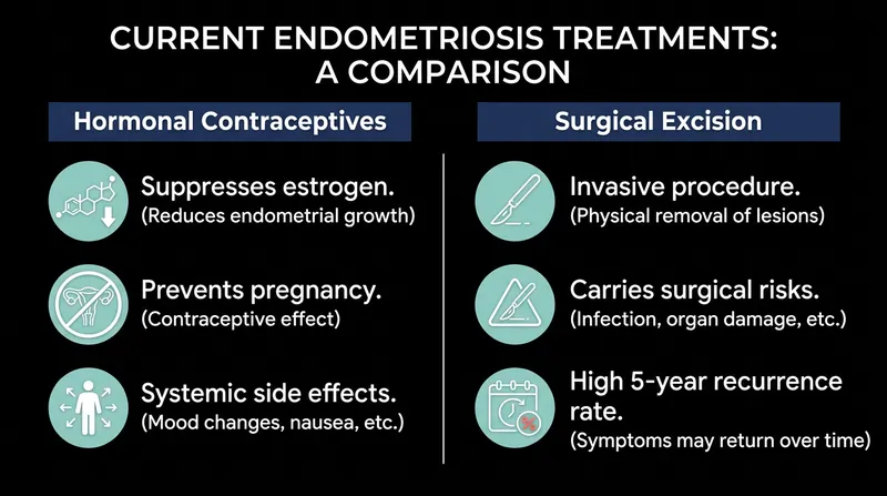 Current treatment options force patients to choose between managing pain and preserving fertility.
