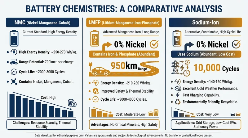 How next-generation battery chemistries are engineering nickel out of the electric vehicle supply chain.