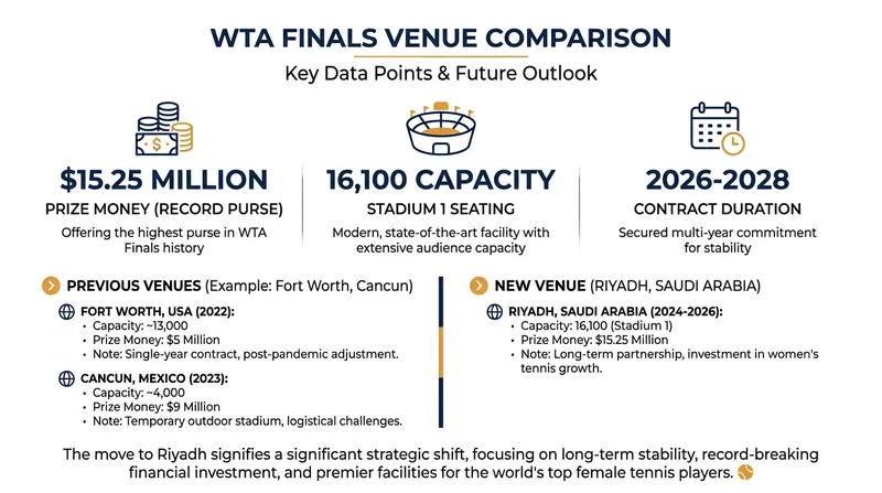 Indian Wells has committed to matching the record prize money established by the previous Riyadh agreement.
