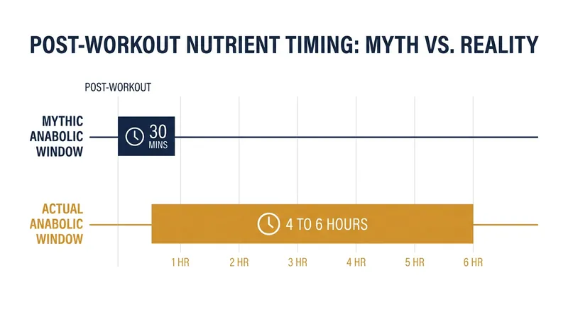 The post-workout period for optimal protein absorption is significantly wider than previously believed.