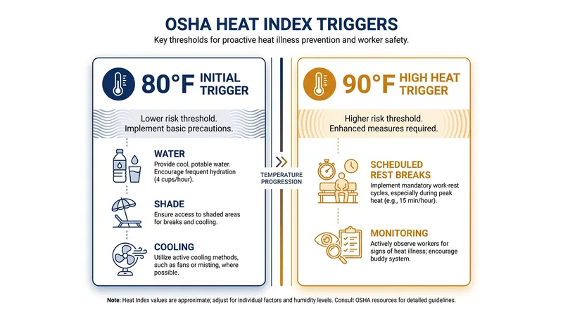 The proposed standard establishes clear, temperature-based action levels for employers.