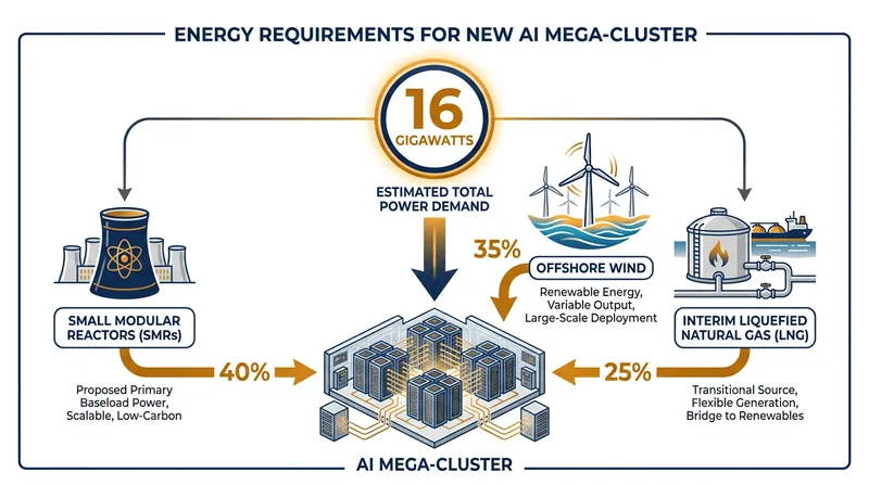 Powering the new data centers and fabs will require 16 gigawatts of new generation, a massive hurdle for the national grid.