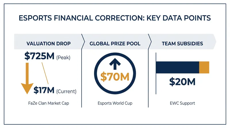 The financial metrics defining the esports market correction and the influx of sovereign wealth.