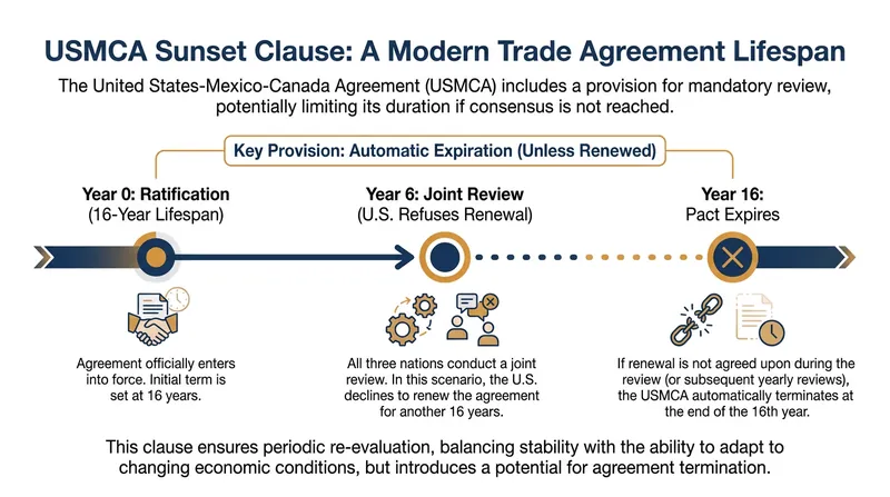 How the USMCA's sunset mechanism works following the U.S. refusal to renew.