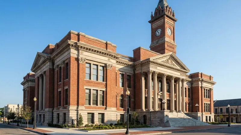 The Orleans Parish Criminal District Court, the epicenter of the legal and political battle between state and local officials.