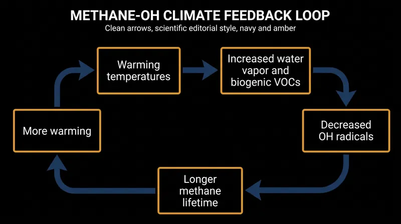 The feedback loop: Warming temperatures suppress the very molecules needed to break down greenhouse gases.