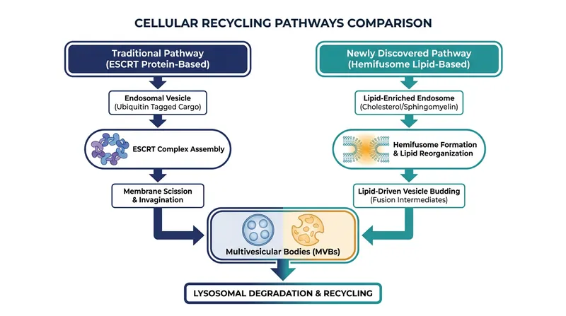 The hemifusome provides the cell with a redundant, lipid-based pathway for building recycling centers.