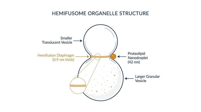 Anatomy of the hemifusome: A stable, long-lived complex that defies previous biophysical assumptions.