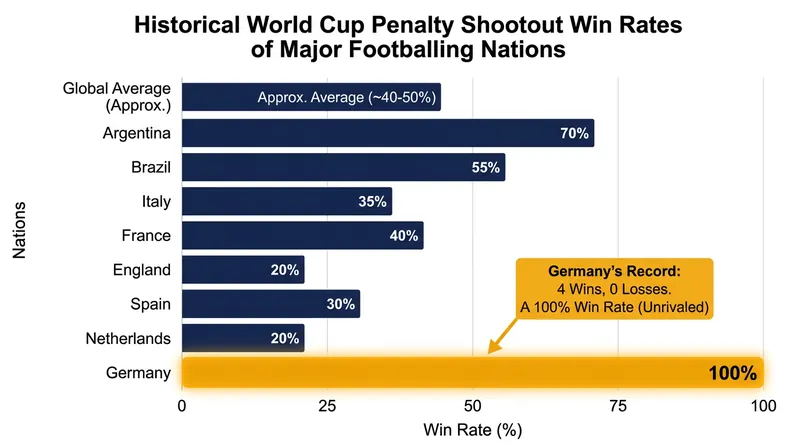 Germany remains the most successful nation in World Cup shootout history, having never lost a tiebreaker.