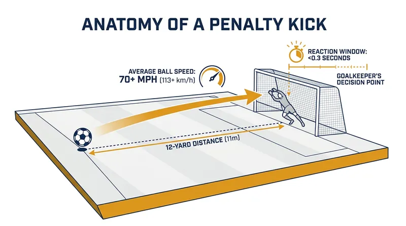 The biomechanics of a penalty kick leave goalkeepers with less than half a second to react to a well-struck ball.