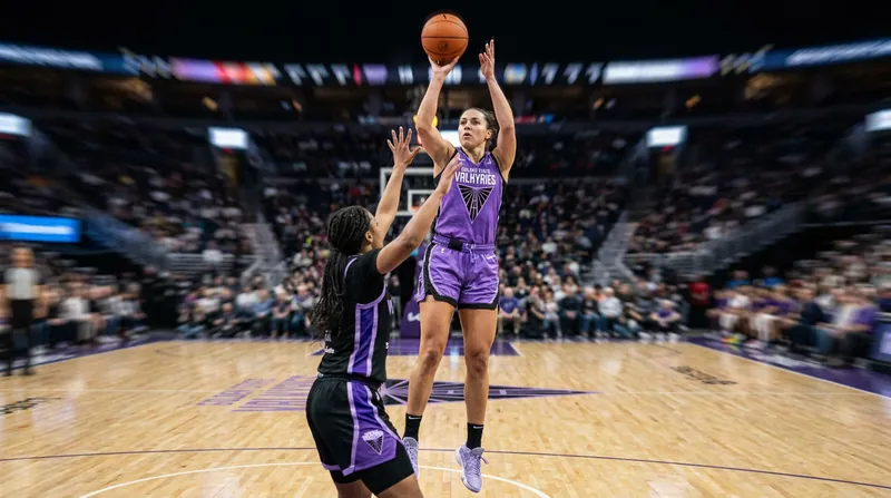 The Valkyries lead the WNBA with 10.8 made three-pointers per game, utilizing a perimeter-heavy offensive scheme.