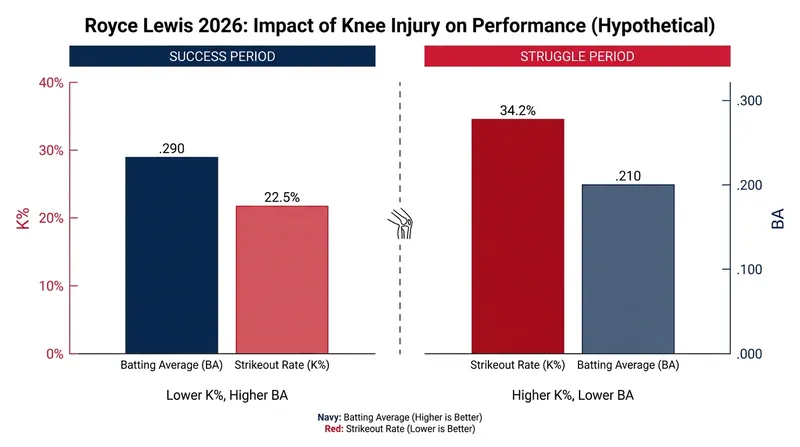 Lewis's offensive production dipped significantly following his return from a knee sprain, prompting a reset in Triple-A.