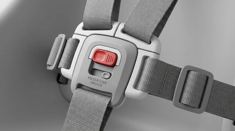 New 'two-step release' buckles are designed to be easy for parents but impossible for toddlers to open.