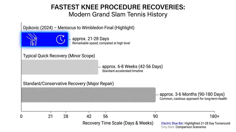 Modern sports medicine has drastically reduced the expected recovery time for meniscus procedures.