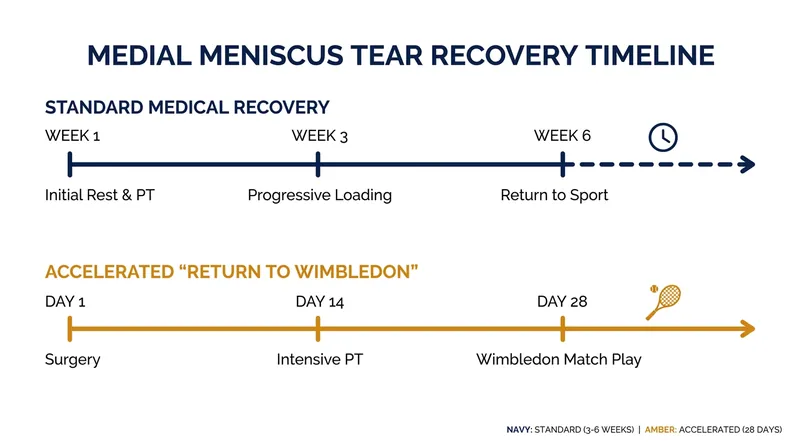 Comparing standard medical recovery timelines against accelerated athletic returns.