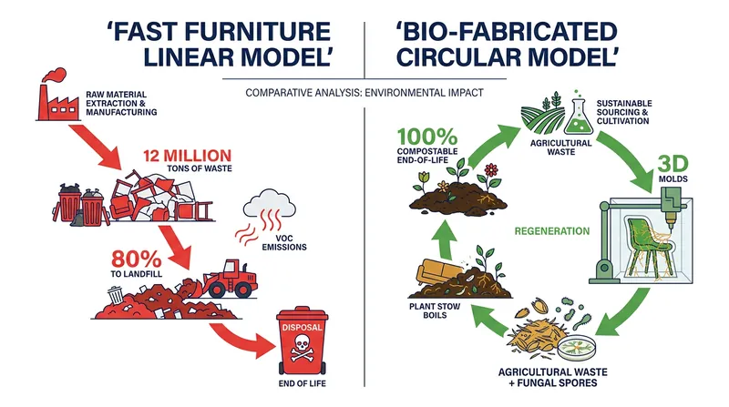 The transition from a linear waste model to a circular, bio-fabricated economy.