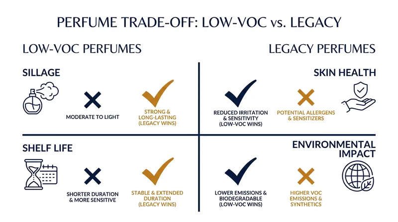 The 2026 Fragrance Trade-Off: Choosing between traditional projection and modern skin health.