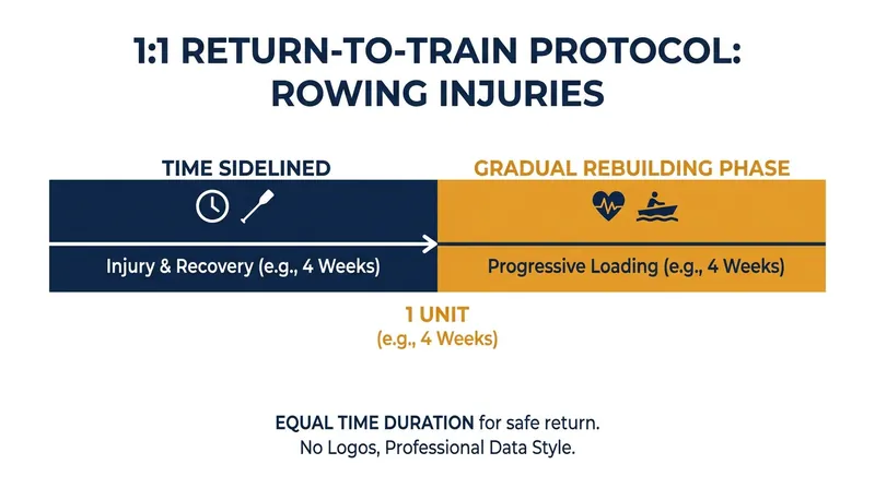 Physiotherapists recommend a 1:1 ratio—spending as much time rebuilding volume as the athlete spent sidelined.