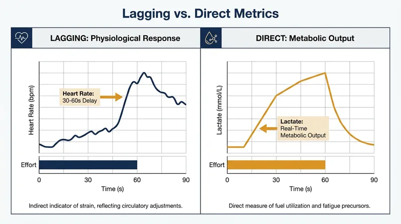 Unlike heart rate, which lags behind physical exertion, lactate concentration provides instantaneous feedback on cellular metabolism.
