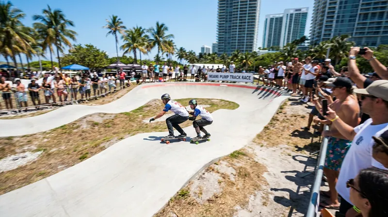 Red Bull Concrete Heats features a head-to-head knockout racing format on a concrete pump track.