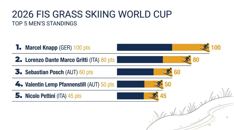 Marcel Knapp takes an early 20-point lead over Lorenzo Dante Marco Gritti in the men's overall standings.