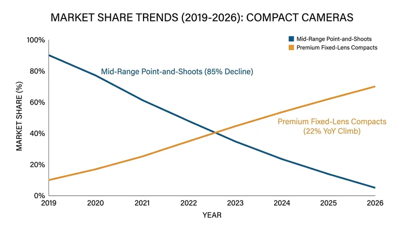 As smartphones cannibalized the mid-range, manufacturers pivoted entirely to premium models.