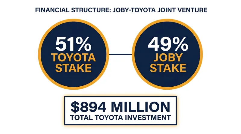 Toyota takes a controlling 51% stake in the new manufacturing joint venture, backed by nearly $900 million in total investments.