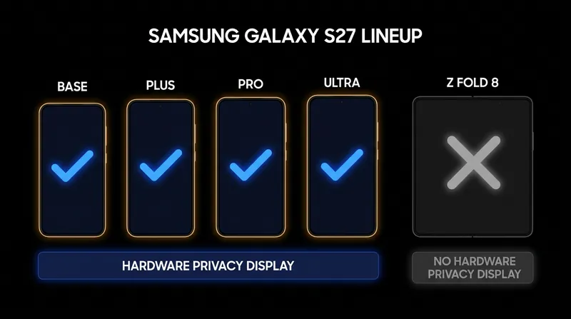 Samsung is expanding the Flex Magic Pixel technology to all four S27 models, though foldables remain excluded.