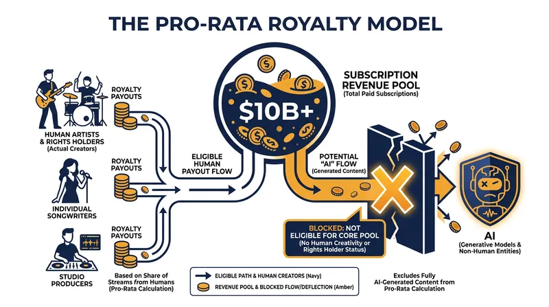 How TIDAL's policy quarantines AI-generated music from the human payout pool.