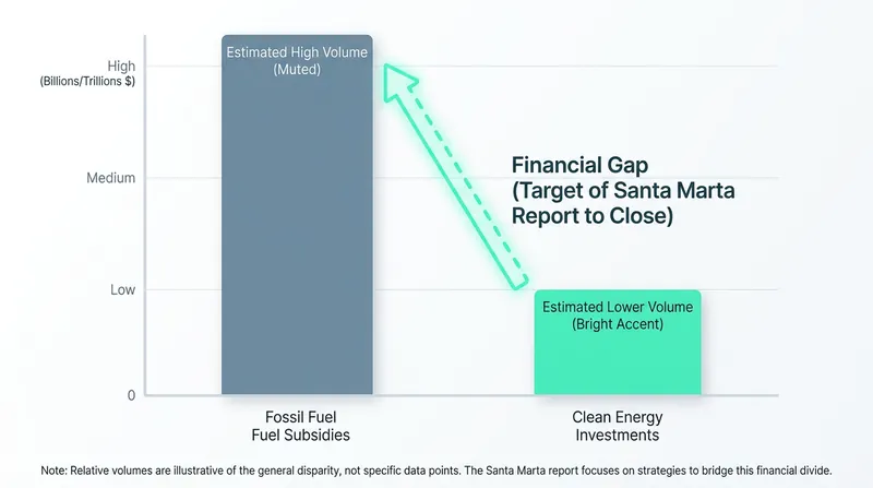 A core mandate of the Santa Marta Report is reversing the massive global imbalance between fossil fuel subsidies and clean energy funding.