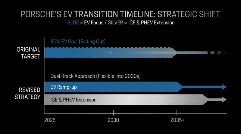 Automakers are increasingly abandoning strict EV deadlines in favor of demand-driven hybrid strategies.