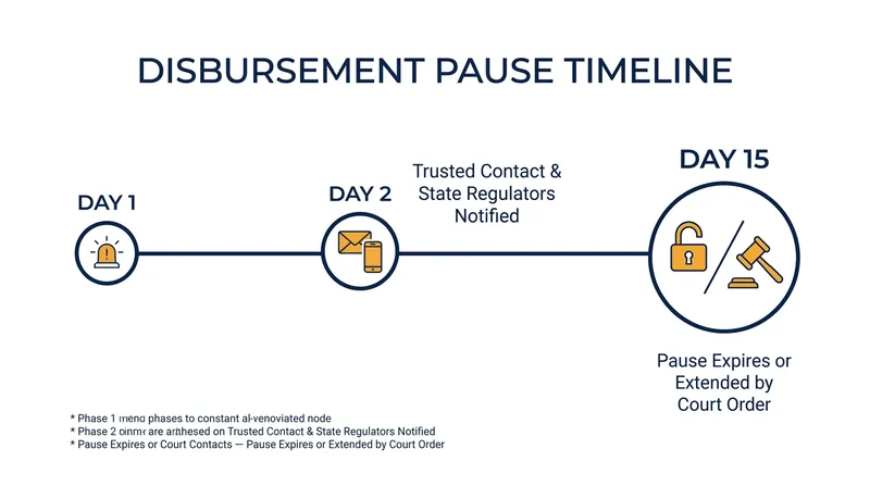 How the 15-day safe harbor pause disrupts the timeline of financial scammers.