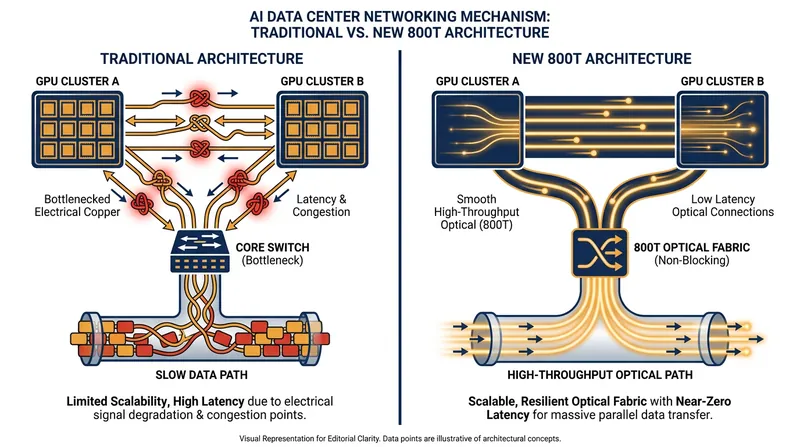 How advanced optical switching reduces data bottlenecks between AI processors.