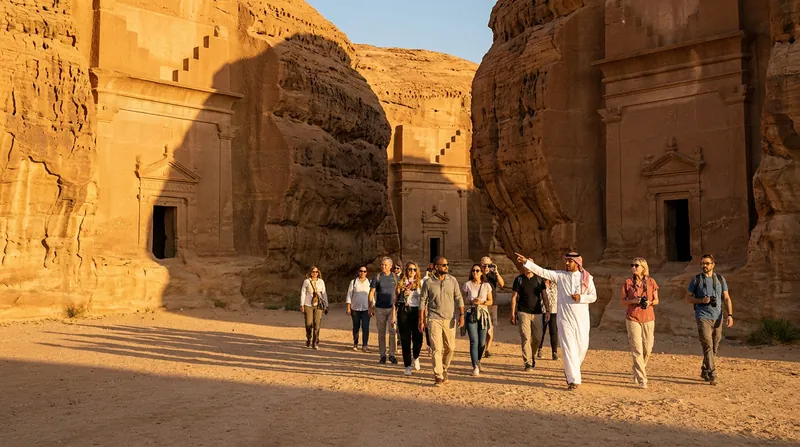 Heritage sites like AlUla are being heavily marketed to Chinese tour groups as premium cultural destinations.