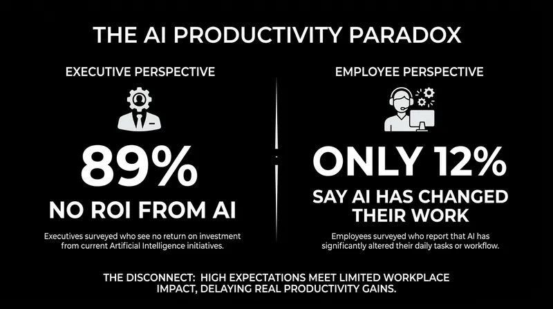 Despite massive investments, the lack of managerial support has stalled AI's promised productivity gains.