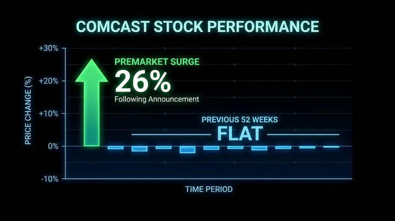 Comcast shares surged in premarket trading as investors welcomed the separation of the media and telecom businesses.