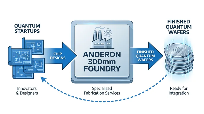 The pure-play model separates chip design from manufacturing, lowering the barrier to entry for quantum startups.