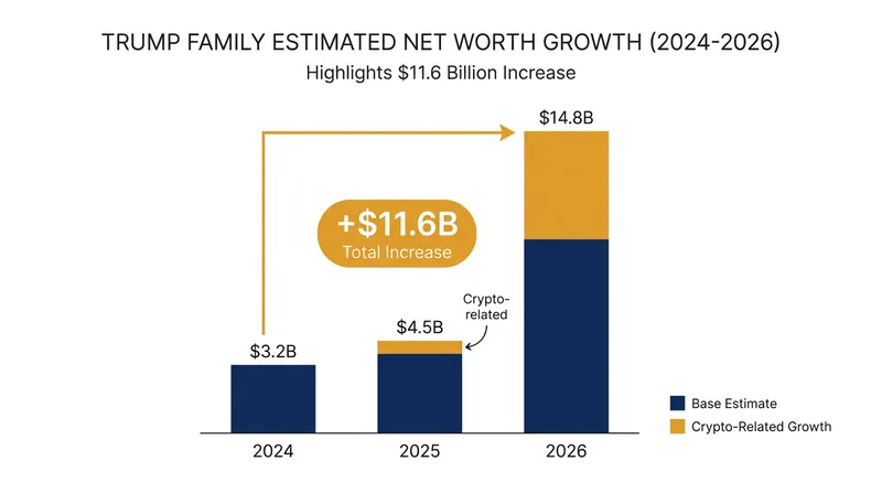 Estimates suggest the family's net worth has surged by over $11 billion since the 2024 campaign.