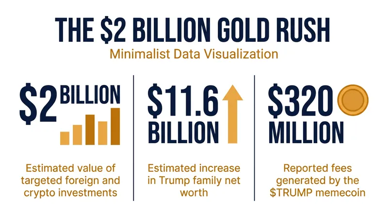 The congressional probe centers on massive increases in the president's net worth driven by digital assets.