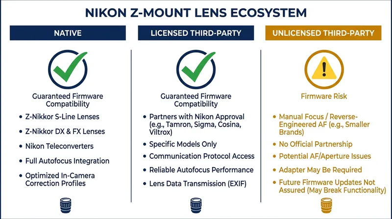 Understanding the difference between licensed and unlicensed lenses is crucial for long-term compatibility.