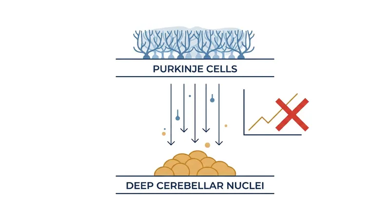 The decades-old assumption that Purkinje cell activity inversely predicts deep nuclei activity breaks down entirely in disease states.