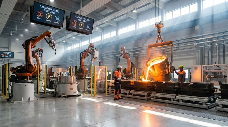 Heavy industries like steel, aluminium, and cement are the primary targets of the border adjustment mechanism.