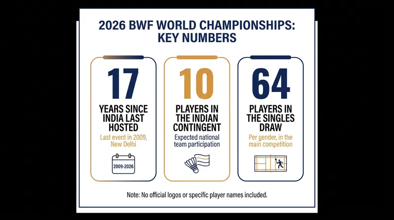 By the numbers: The 2026 BWF World Championships in New Delhi.