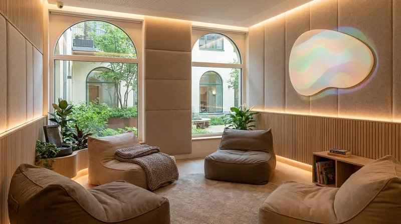 Hospitals are replacing traditional isolation rooms with sensory modulation spaces designed to help patients self-regulate.